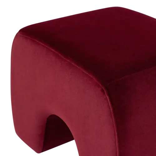 Lucen Poef - Velvet Bordeauxrood