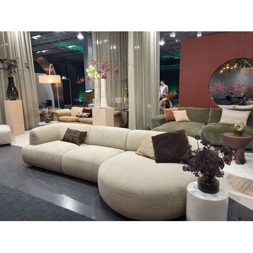COMF Collection Paloma Zetel - Opstelling: 1,5-zits (arm links) + 1,5-zits (zonder armen) + Divan rond XL rechts - in Stof: Florin, Kleur: 31 (cat. D) COMF Collection Paloma Zetel - Opstelling: 1,5-zits (arm links) + 1,5-zits (zonder armen) + Divan rond XL rechts - in Stof: Florin, Kleur: 31 (cat. D)