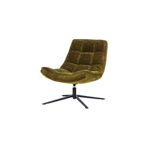 Woood Draaifauteuil Maudi - Chenille Groen Woood Draaifauteuil Maudi - Chenille Groen