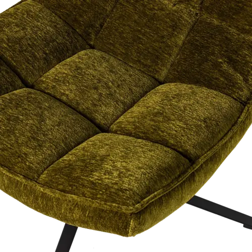 Woood Draaifauteuil Maudi - Chenille Groen Woood Draaifauteuil Maudi - Chenille Groen