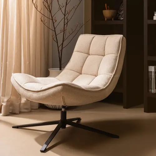 Woood Draaifauteuil Maudi - Naturel