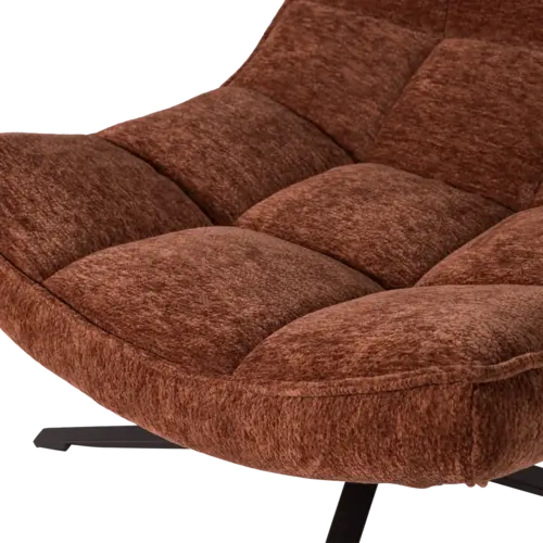 Woood Draaifauteuil Maudi - Chenille Bruin
