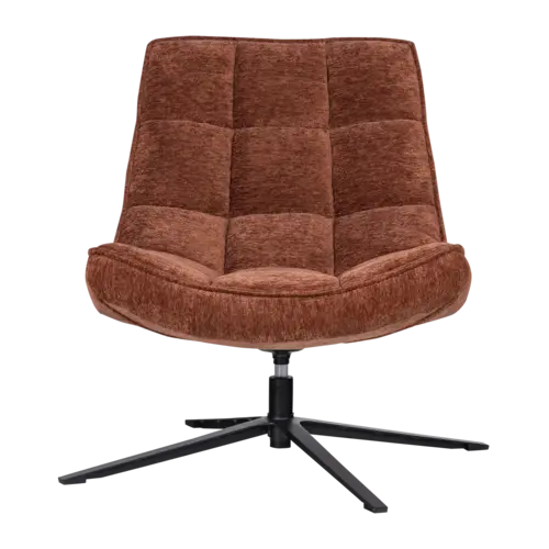 Woood Draaifauteuil Maudi - Chenille Bruin