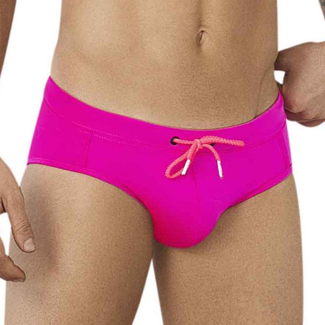 vreugde Rode datum rivier Trendy roze Clever zwemslip met een veterdetail aan de voorkant -  Menwantmore