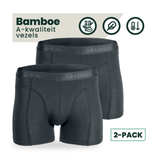 2-pack Lewis Bamboe Boxershorts -  Antraciet