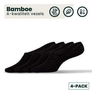 4-pack Joshua Bamboe Footies - Wit