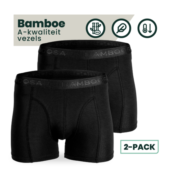 2-pack Lewis Bamboe Boxershorts -  Zwart