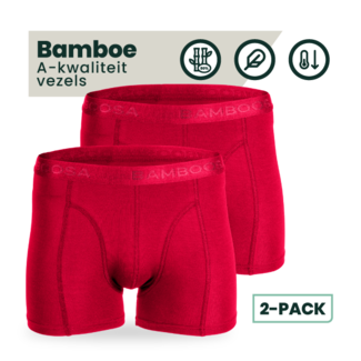 2-pack Lewis Bamboe Boxershorts - Rood