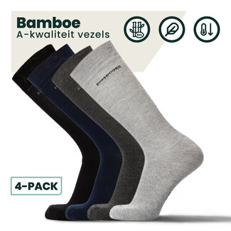 4-pack Jason Bamboe Sokken - Kleurmix