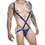 Sexyboy Latex look Royal blue Harness
