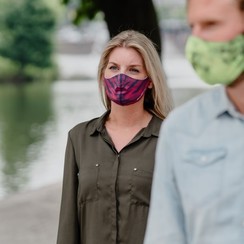 Camouflage design mondkapje Santevie duurzaam