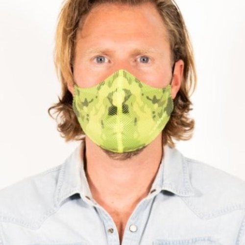 Santevie Groen herbruikbaar mondkapje met patroon Santevie