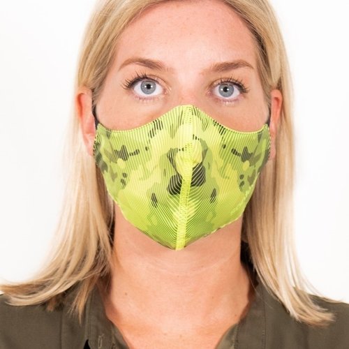 Santevie Groen herbruikbaar mondkapje met patroon Santevie