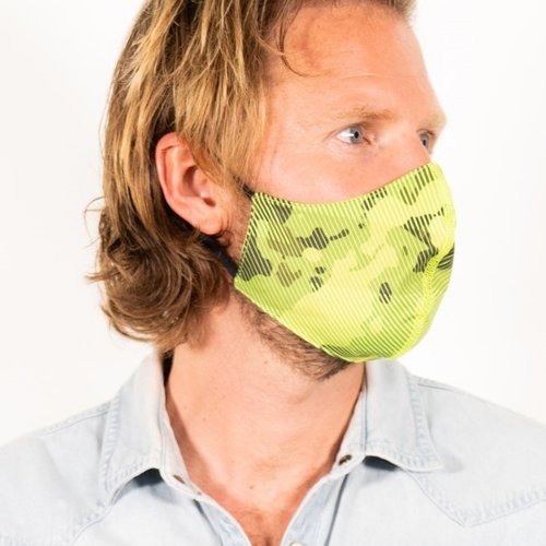 Santevie Groen herbruikbaar mondkapje met patroon Santevie