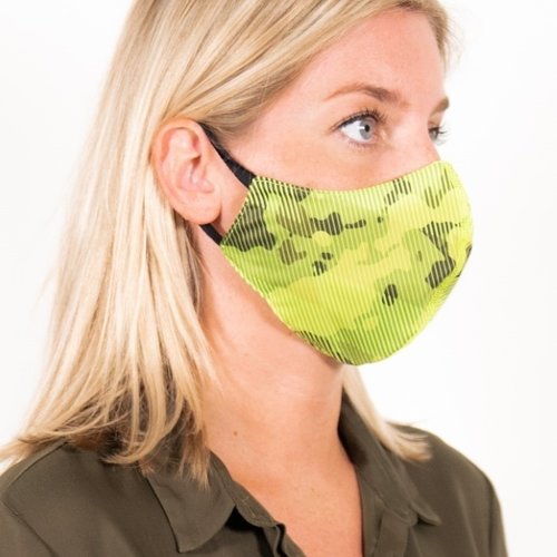 Santevie Groen herbruikbaar mondkapje met patroon Santevie