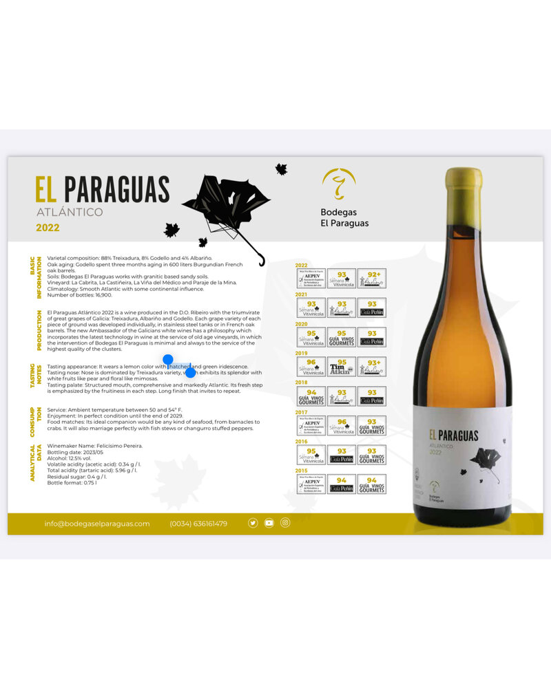 Bodegas El Paraguas 'Altlantico blanco' 2022