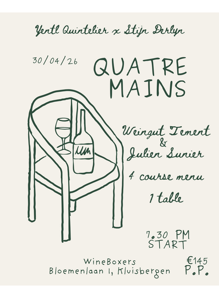 Quatre Mains Wine Dinner  Tement & Julien Sunier 30/04/26
