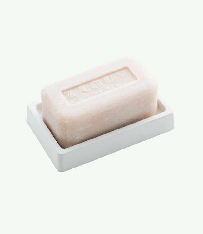 Concrete soap dish - White