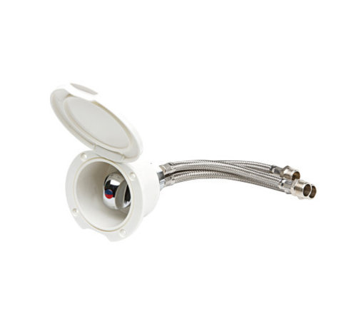 Allpa Mengkraan met inbouwkastje Wit Kunststof