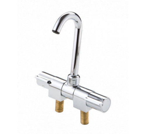 Trem Trem Inklapbare 2-Knops Mengkraan Chroom – Draaibare Ø14 mm Uitloop – 3/8"