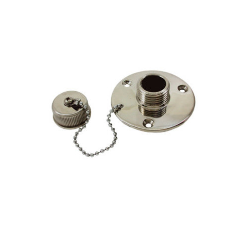 Allpa Allpa RVS Drinkwateruitlaat met Schroefdraad voor Waterslang – 1/2" Binnendraad