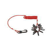 Allpa Dodemanskoord Noodstopclips set met Spiraalsnoer voor buitenboordmotor