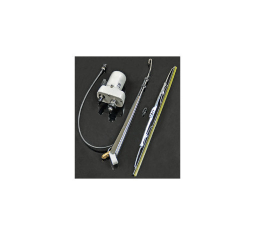 Allpa Ruitenwisserset Bravo 12V – 2-Speed Motor, Arm, Blad & 3-Standenschakelaar