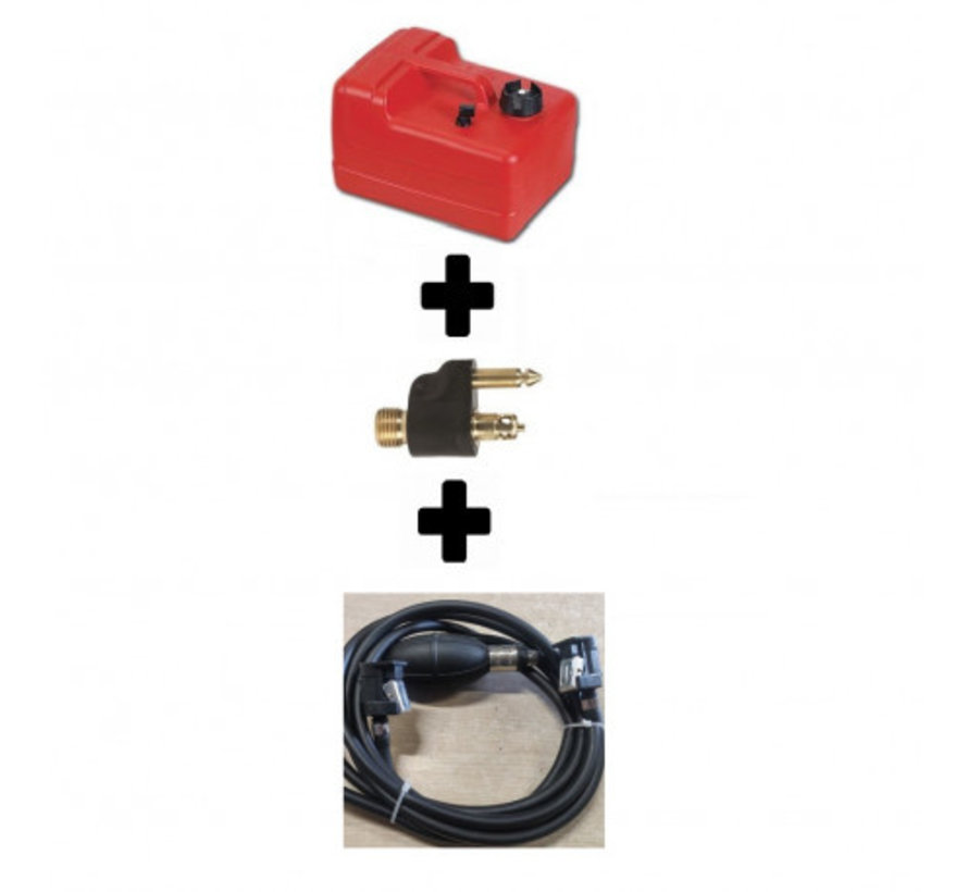 Brandstoftank met pompbalset 2 x fuelconnector