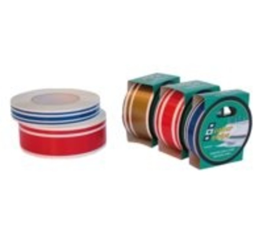 Colourstripes T1 wit 19mm 10m