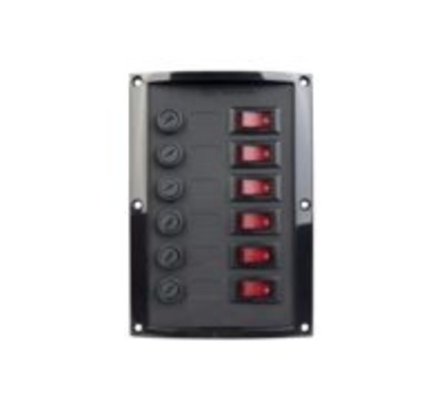 Schakelpaneel accutester/aansteker zwart