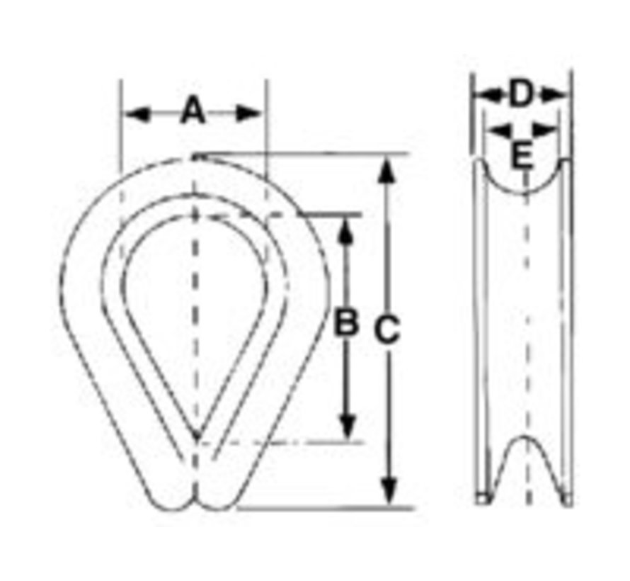 Rvs puntkous 12mm