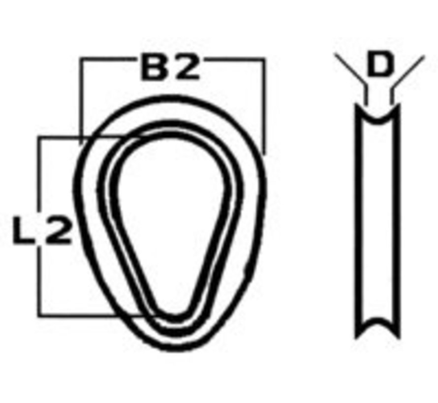 Rvs ei-kous RF 2180 3mm