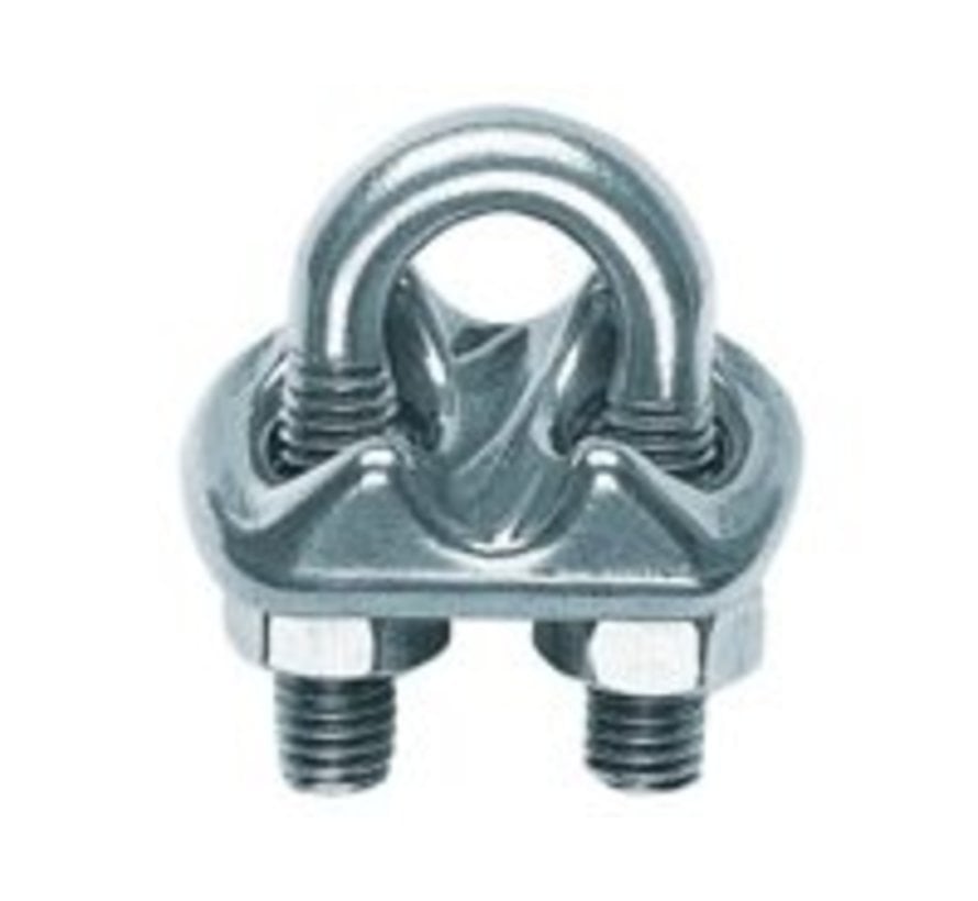 RVS staaldraadklem 8mm