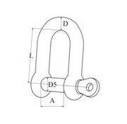 Talamex RVS D-Sluiting C.PIN 4MM