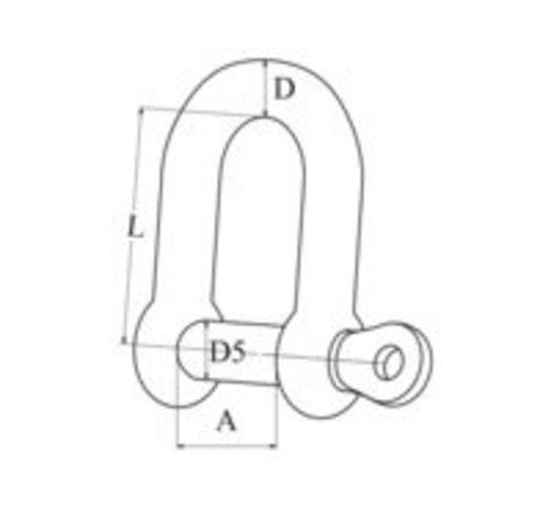 Talamex RVS D-Sluiting C.PIN 4MM