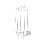 Talamex D-sluiting rvs lang 4mm