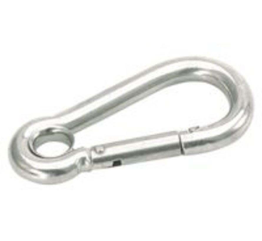 Karabijnhaak met oog 50mm