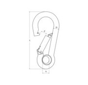 Talamex Karabijnhaak met oog 120mm