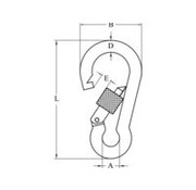 Talamex Karabijnhaak met borg 80mm