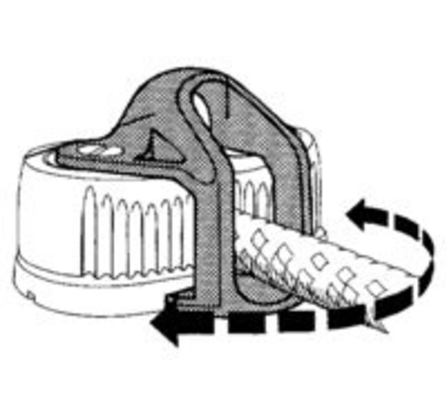 RF5415 medium cleat fairlead zwart