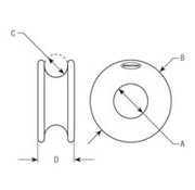 Ronstan Low friction ring 47x21x22mm zwart