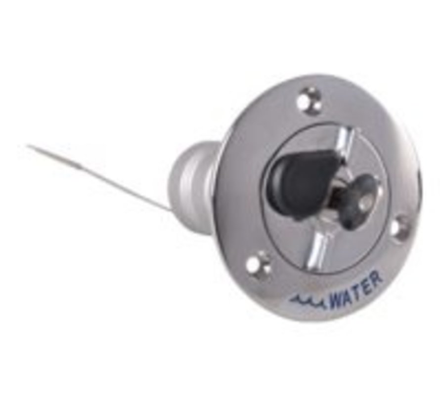 Dekdop rvs petrol met slot 38mm