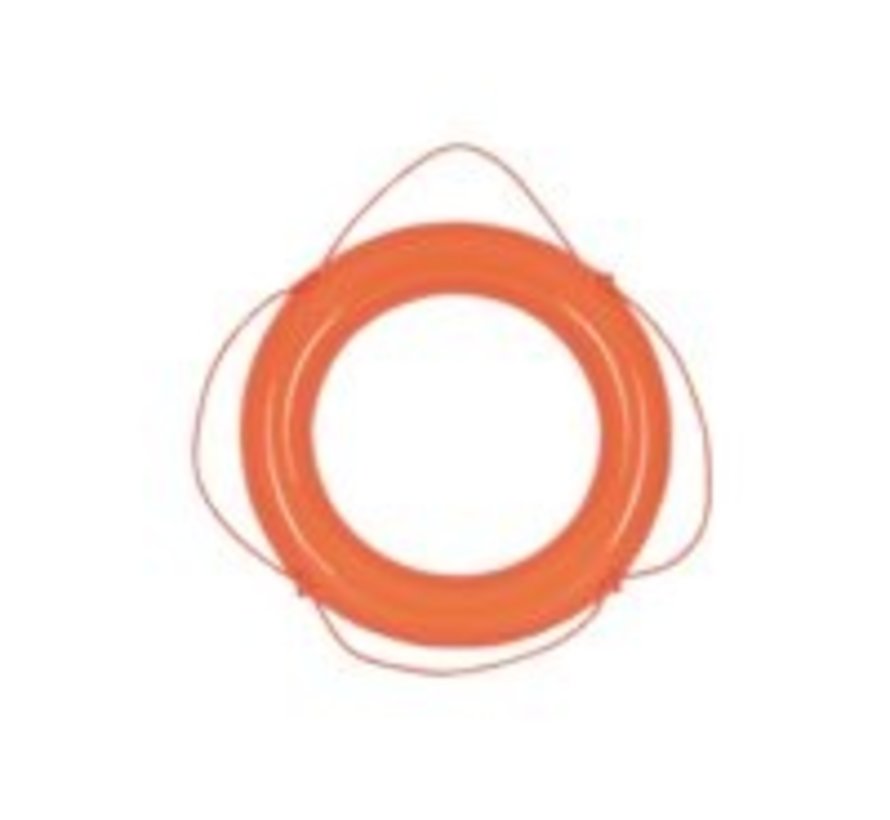 Reddingsboei pvc oranje 60cm met oranje lijn