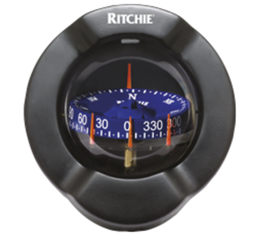 Ritchie Kompas model Venture SR-2  12V  schotkompas  roosDiameter93 5mm / 5Graden  zwart  met clinometer