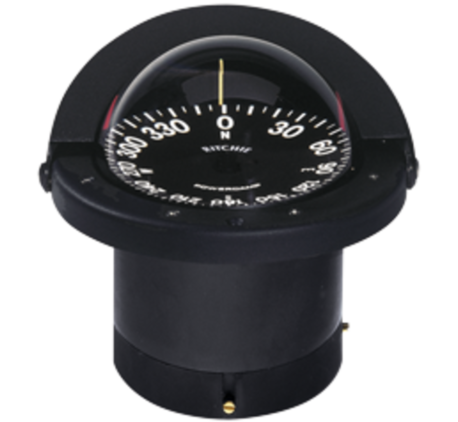 Ritchie Kompas model Navigator FN-201  inbouwkompas  12V  roosDiameter114 3mm / 5Graden  zwart