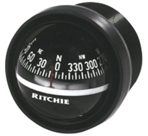 Ritchie Ritchie Kompas model Explorer V-57.2  12V  dashboardkompas  roosDiameter69 9mm / 5Graden  zwart