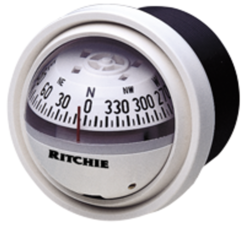 Ritchie Ritchie Kompas model Explorer V-57W.2  12V  dashboardkompas  roosDiameter69 9mm / 5Graden  wit