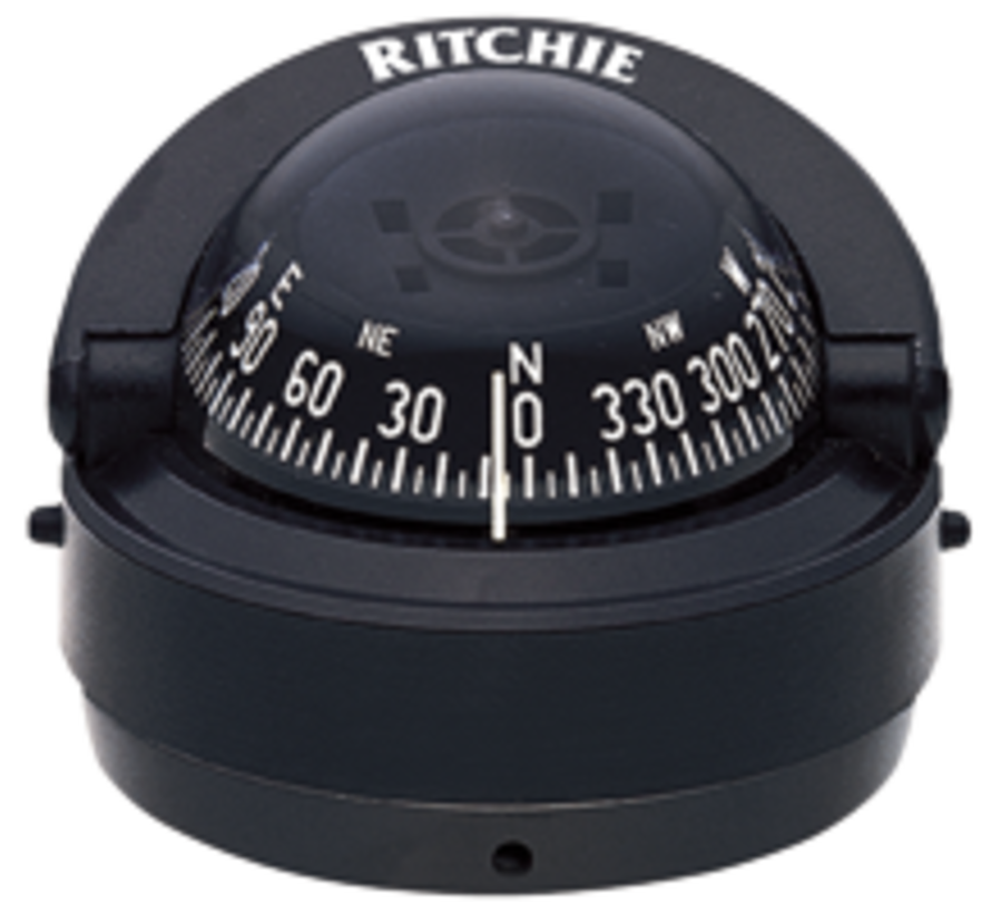 Ritchie Kompas model Explorer S-53  12V  opbouwkompas  roosDiameter69 9mm / 5Graden  zwart