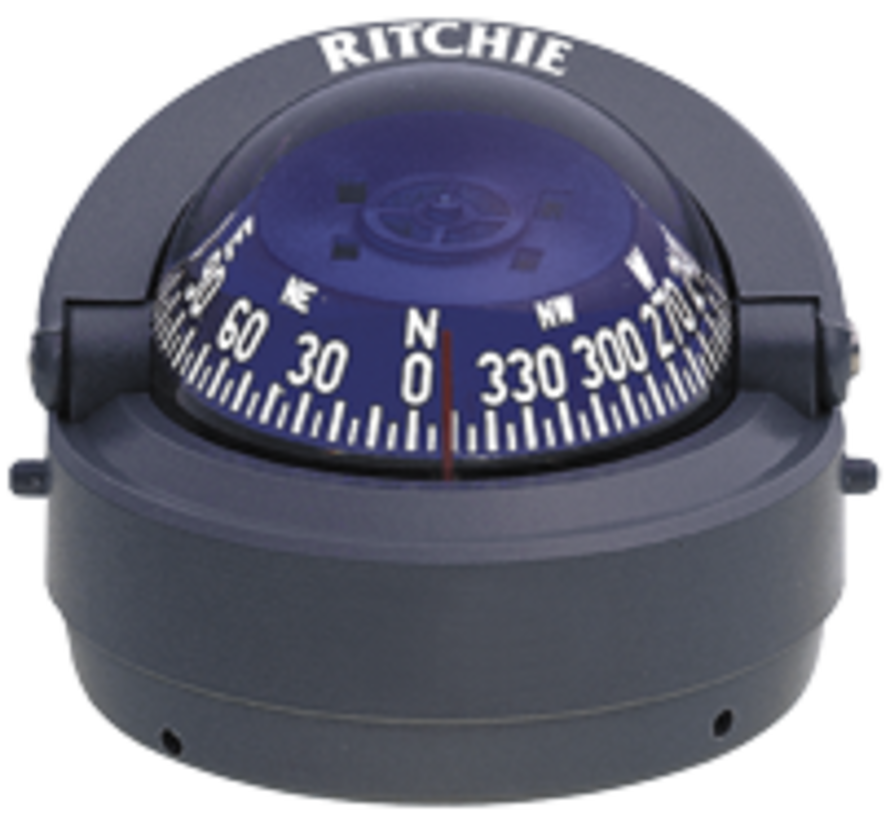 Ritchie Kompas model Explorer S-53G  12V  opbouwkompas  roosDiameter69 9mm / 5Graden  grijs