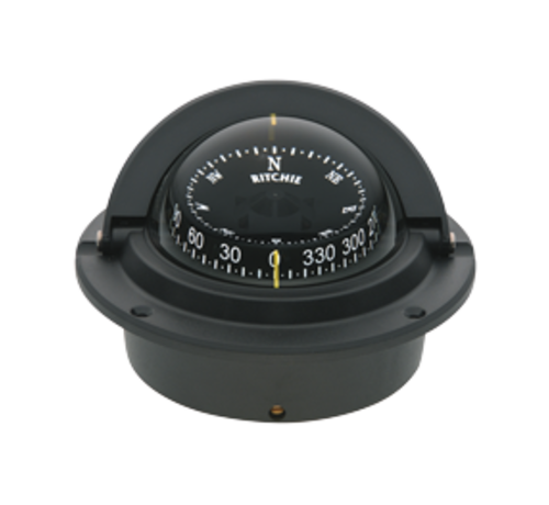 Ritchie Ritchie Kompas model Voyager F-83  12V  inbouwkompas  roosDiameter76 2mm / 5Graden  zwart (wheel Mark)